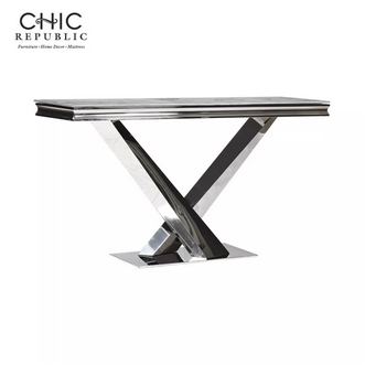 ลดพิเศษสุดๆ Chic Republic GIOVANNICH140 MARBLEโต๊ะคอนโซล  สี ขาวชุบโครเมี่ยม ราคาถูก โปรโมชั่นพิเศษ ลดวันนี้วันเดียว โต๊ะ โต๊ะทำงาน โต๊ะคอม โต๊ะพับ รูปที่ 1