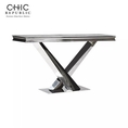 ลดพิเศษสุดๆ Chic Republic GIOVANNICH140 MARBLEโต๊ะคอนโซล  สี ขาวชุบโครเมี่ยม ราคาถูก โปรโมชั่นพิเศษ ลดวันนี้วันเดียว โต๊ะ โต๊ะทำงาน โต๊ะคอม โต๊ะพับ
