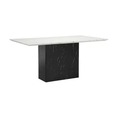 ลดพิเศษสุดๆ INDEX LIVING MALL โต๊ะอาหารหินอ่อน รุ่นลาโมด้า ขนาด 160 ซม.  สีขาวดำ ราคาถูก โปรโมชั่นพิเศษ ลดวันนี้วันเดียว โต๊ะ โต๊ะทำงาน โต๊ะคอม โต๊ะพับ
