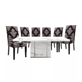 ลดพิเศษสุดๆ INDEX LIVING MALL ชุดโต๊ะอาหาร รุ่นมาซซินี+วิคตอเรีย โต๊ะ 1+ เก้าอี้ 6  สีขาวดำ ราคาถูก โปรโมชั่นพิเศษ ลดวันนี้วันเดียว โต๊ะ โต๊ะทำงาน โต๊ะคอม โต๊ะพับ รูปที่ 1