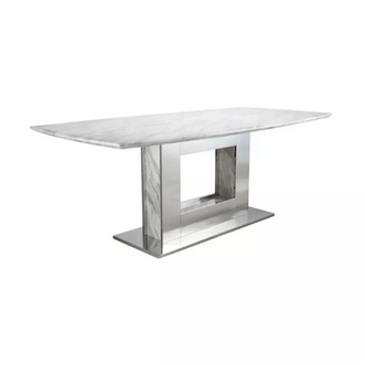 ลดพิเศษสุดๆ INDEX LIVING MALL โต๊ะอาหารหินอ่อน รุ่น ซีเกรโต้ ขนาด 200 ซม.  สีขาว ราคาถูก โปรโมชั่นพิเศษ ลดวันนี้วันเดียว โต๊ะ โต๊ะทำงาน โต๊ะคอม โต๊ะพับ รูปที่ 1