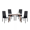 ลดพิเศษสุดๆ INDEX LIVING MALL ชุดโต๊ะอาหาร รุ่นมอลโต้+มาร์โค่ โต๊ะ 1+เก้าอี้ 4  สีขาวดำ ราคาถูก โปรโมชั่นพิเศษ ลดวันนี้วันเดียว โต๊ะ โต๊ะทำงาน โต๊ะคอม โต๊ะพับ