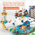 Children's car building adventure track parking lot toy track train electric 35 year old boy puzzle holiday gift
