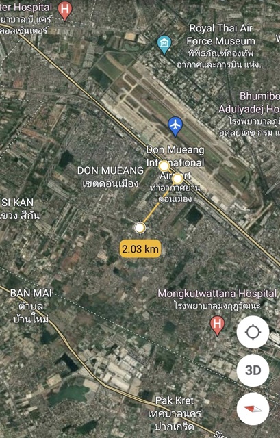   ให้เช่าที่ดิน1ไร่กว่าๆ สนามบิน ดอนเมือง 1.9 กม.MRTดอนเมือง1.4 กม. ชุมชนช่างอากาศอุทิศ  หลักสี่  รูปที่ 1