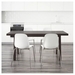 รูปย่อ Best Deal !! Table and 4 chairs dark brown white 170x78 cm รูปที่3