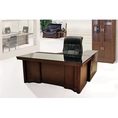 Furniture Word โต๊ะผู้บริหาร 180 ซม รุ่น WT37918AK ดีไซน์สวยหรู พร้อมโต๊ะเก็บเอกสารข้าง ผลิตจากไม้ MDF อย่างหนาพิเศษ แข็งแรงทนทาน ขนาด 180x90x76 ซม