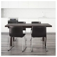 Best Deal !! Table and 4 chairs dark brown Kavat dark brown 170x78 cm