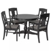 รูปย่อ Best Deal !! Table and 4 chairs black 100155 cm รูปที่1