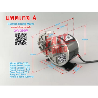 สต๊อกในไทย มอเตอร์จักรยานไฟฟ้า Brushed Gear Motor Electric Brush Motor Scooter Motor 12V 24 36V 250W สกู๊ตเตอร์ไฟฟ้ามอเตอร์ รูปที่ 1