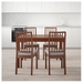 รูปย่อ Best Deal !! Table and 4 chairs brown Orrsta light grey 120180 cm รูปที่2