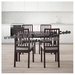 รูปย่อ Best Deal !! Table and 4 chairs dark brown Orrsta light grey 120180 cm รูปที่4