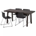 รูปย่อ Best Deal !! Table and 4 chairs dark brown Kavat dark brown 170x78 cm รูปที่3