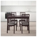 รูปย่อ Best Deal !! Table and 4 chairs dark brown Orrsta light grey 120180 cm รูปที่2