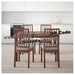 รูปย่อ Best Deal !! Table and 4 chairs brown Orrsta light grey 120180 cm รูปที่4