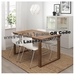 รูปย่อ Best Deal !! Table and 4 chairs brown Mjuk white 140x85 cm รูปที่4