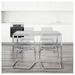 รูปย่อ Best Deal !! Table and 4 chairs white transparent 135 cm รูปที่2