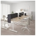 รูปย่อ Best Deal !! Desk with screen white stained oak veneer white 320x160 55 cm รูปที่2