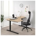 รูปย่อ Best Deal !! Corner desk left sitstand white stained oak veneer black 160x110 cm รูปที่2