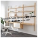 รูปย่อ Best Deal !! Wallmounted workspace combination bamboo white 233x35x176 cm รูปที่4