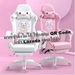 รูปย่อ ESports Girls Gaming Chair Live Rotating Chairs Lovely Pink Cute Cartoon Chairs Bedroom Comfortable Office Computer Seat Free Shipping รูปที่4