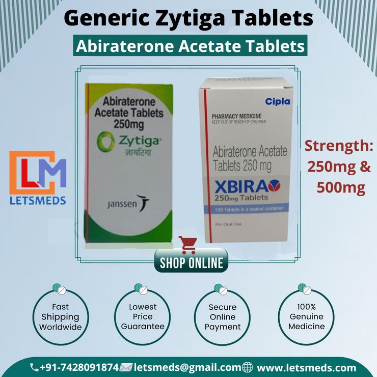 รูปภาพ Abiraterone Acetate Tablet Mga Brand Online | Generic na Presyo ng Zytiga India
