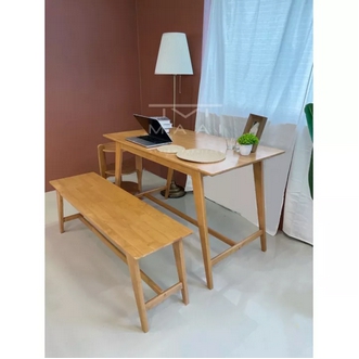 ชุดโต๊ะทำงาน โต๊ะทานข้าว เก้าอี้ม้านั่งยาว ดีไซน์ญี่ปุ่น flashsale ลดกระหน่ำ รูปที่ 1