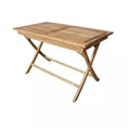 Solid folding table for indoor  outdoor in 100 teak wood 120x70x75 cm. Max load 80 kg. Natural wood color