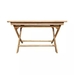 รูปย่อ Solid folding table for indoor  outdoor in 100 teak wood 120x70x75 cm. Max load 80 kg. Natural wood color รูปที่2