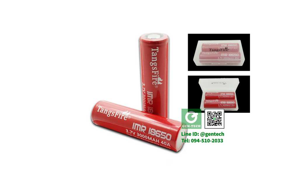 Batt18650 3.7V แดงอย่างดี 240 ฿ รูปที่ 1