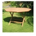 รูปย่อ Solid folding octagonal table for indoor  outdoor in 100 teak wood 120x120x75 cm. Max load 80 kg. Natural wood color รูปที่1