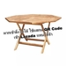 รูปย่อ Solid folding octagonal table for indoor  outdoor in 100 teak wood 120x120x75 cm. Max load 80 kg. Natural wood color รูปที่4