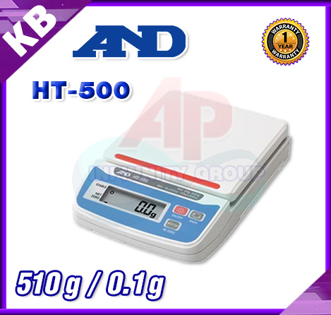 เครื่องชั่งระบบอิเล็กทรอนิกส์ เครื่องชั่ง 500g ละเอียด 0.1g ขนาด 132 x 130 มิลลิเมตร AND รุ่น HT-500 รูปที่ 1