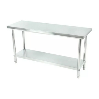 Stainless steel table โต๊ะสแตนเลสเกรด304 ขนาด150x50x80ซม. ST6115 รูปที่ 1