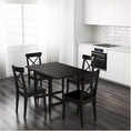 Dining seat 1 extendable and foldable table 63123 and 2 or 4 chairs  Solid wood  Blackbrown