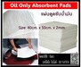 รูปย่อ (จิน..0875413514)นำเข้า-จำหน่ายOil Absorbent Pads แผ่นดูดซับน้ำมัน ผ้าดูดซับน้ำมัน สีขาวลอยบนผิวน้า ไม่ดูดซับน้ำ รูปที่1