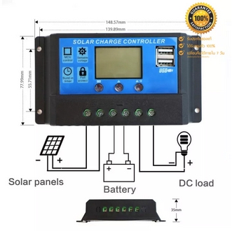 ชุดนอนนา 1000W โซล่าเซลล์ พลังงานจากแสงอาทิตย์12V220V พร้อมแผง20w แบตเตอรี่🔥มีเบรคเกอร์ตัดวงจร🔥แบต5a🔥ชุดนอนนา 1000W รูปที่ 4