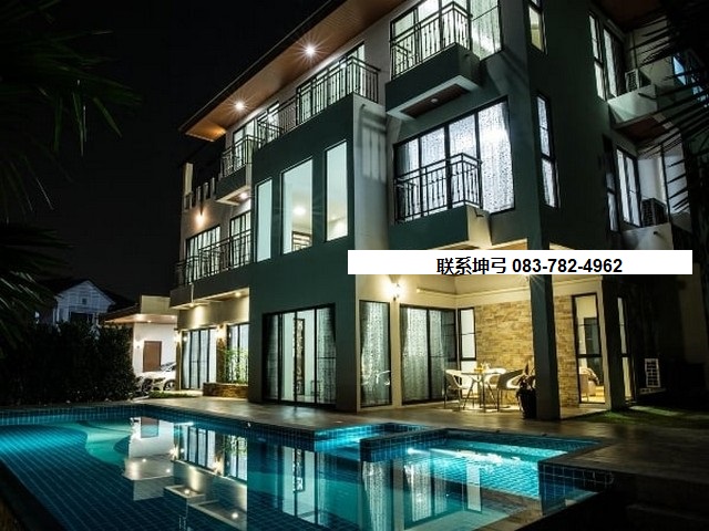 FOR Rent a mansion with a luxurious private pool  rent 400000 Rama 9 area luxurious decoration รูปที่ 1