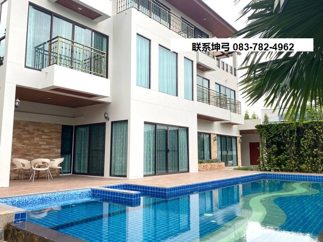 Rent a mansion rent 400000 with a luxurious private pool  Rama 9 area luxurious decoration รูปที่ 1