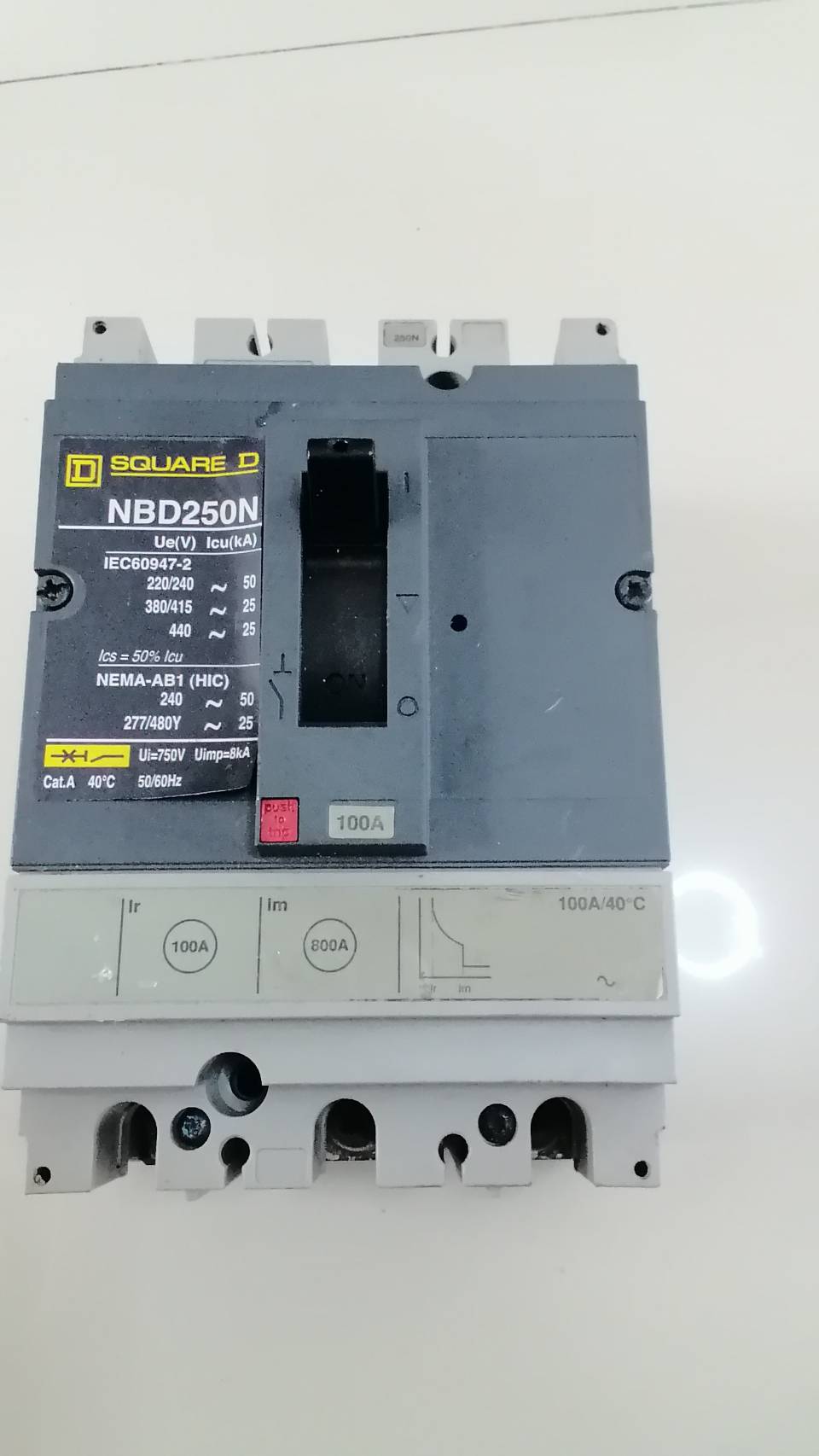 ขาย เมน เบรกเกอร์ Main Breaker สแควร์ดี square D รุ่น NBD250N 100 Amp (แอมป์) มือสอง รูปที่ 3