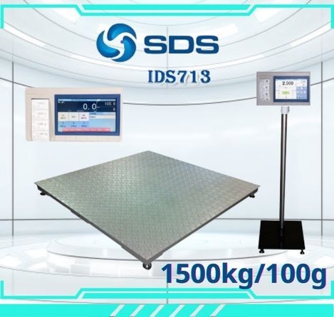 ตาชั่งดิจิตอล เครื่องชั่งน้ำหนักตั้งพื้น 1500กิโลกรัม ความละเอียด 100กรัม  แบบมีเครื่องพิมพ์สติกเกอร์ในตัว ยี่ห้อ SDS รุ่น IDS713 รูปที่ 1