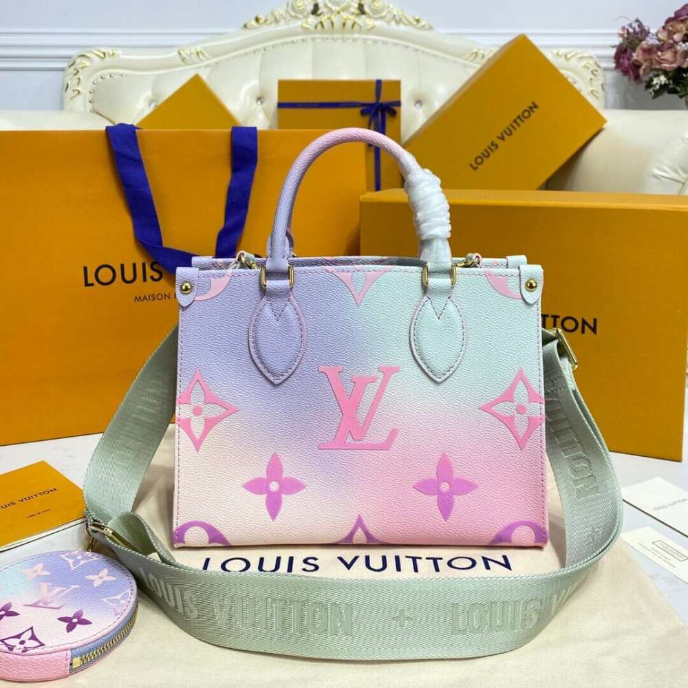 New Louis Vuitton Onthego PM Sunrise Pastel รุ่นใหม่ล่าสุด หนังแท้ เกรดงานออริ (เกรดงานดีที่ส รูปที่ 1