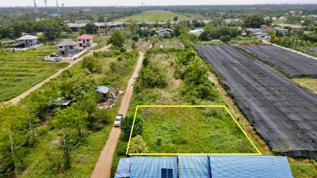 ขาย ที่ดิน โฉนดครุฆแดงพร้อมโอน ฟรีค่าโอนคลองสาม 186 ตร.วา ใกล้ถนนมอเตอร์เวย์หมายเลข 9 รูปที่ 2
