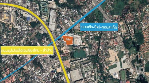 รหัสทรัพย์ 206 ขายที่ดินเมืองเชียงใหม่ 16-0-67.10 ไร่ เหมาะสำหรับสร้างธุรกิจ, สร้างตึกพานิชย์, โรงงาน, หอพัก, ห้องเช่า, รีสอร์ทและที่พักส่วนตัว รูปที่ 5
