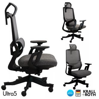 เก้าอี้ทำงาน Ergonomic|Ultra5 ปรับ5ฟังก์ชัน|เก้าอี้ปรับระดับเพื่อสุขภาพ|คุณภาพจากเยอรมัน รูปที่ 1