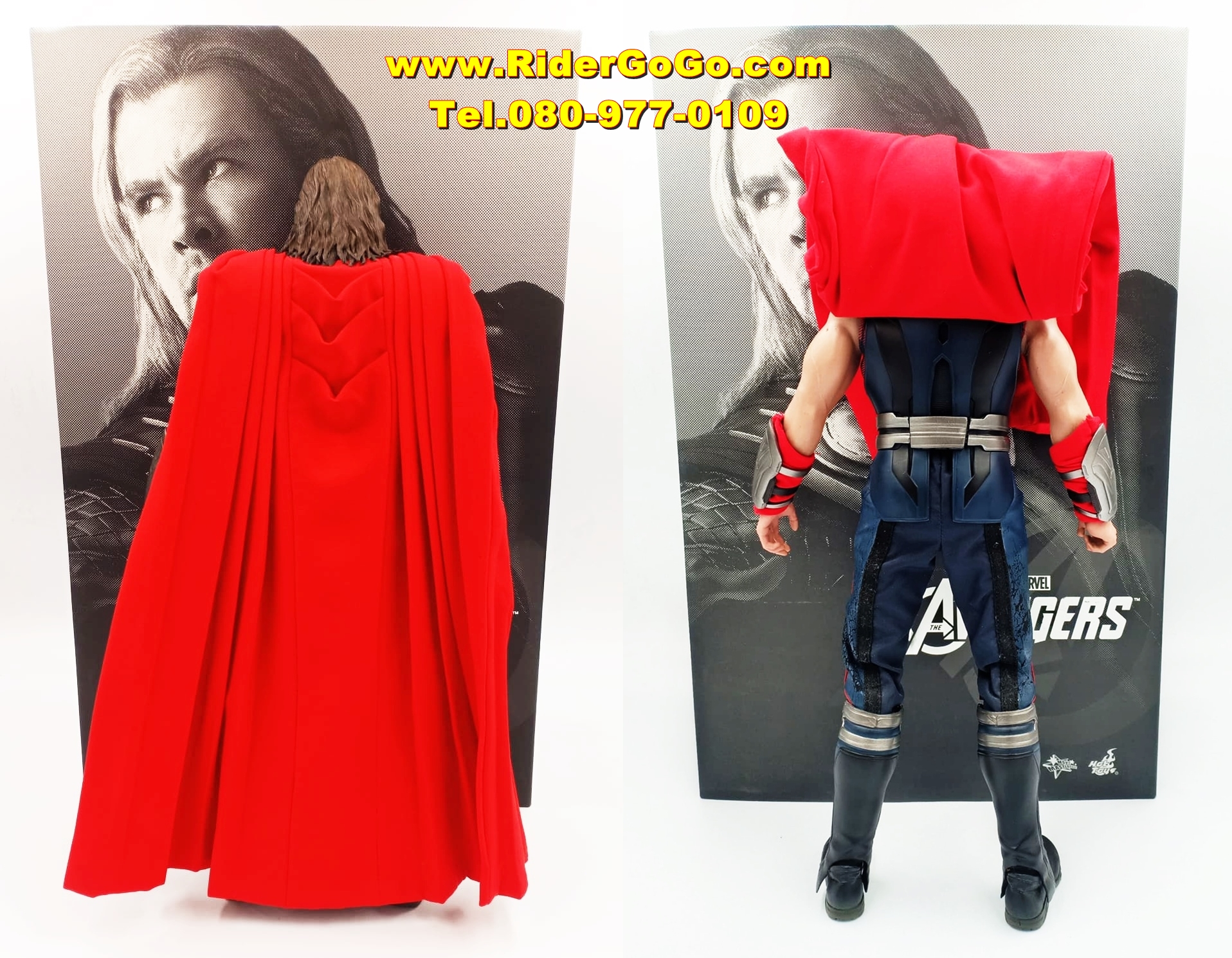 HOT TOYS THOR AVENGERS โมเดลธอร์ บุตรของโอดิน ภาคอเวนเจอร์ส สภาพดีสวยราคาถูกสุด ของแท้ รูปที่ 5