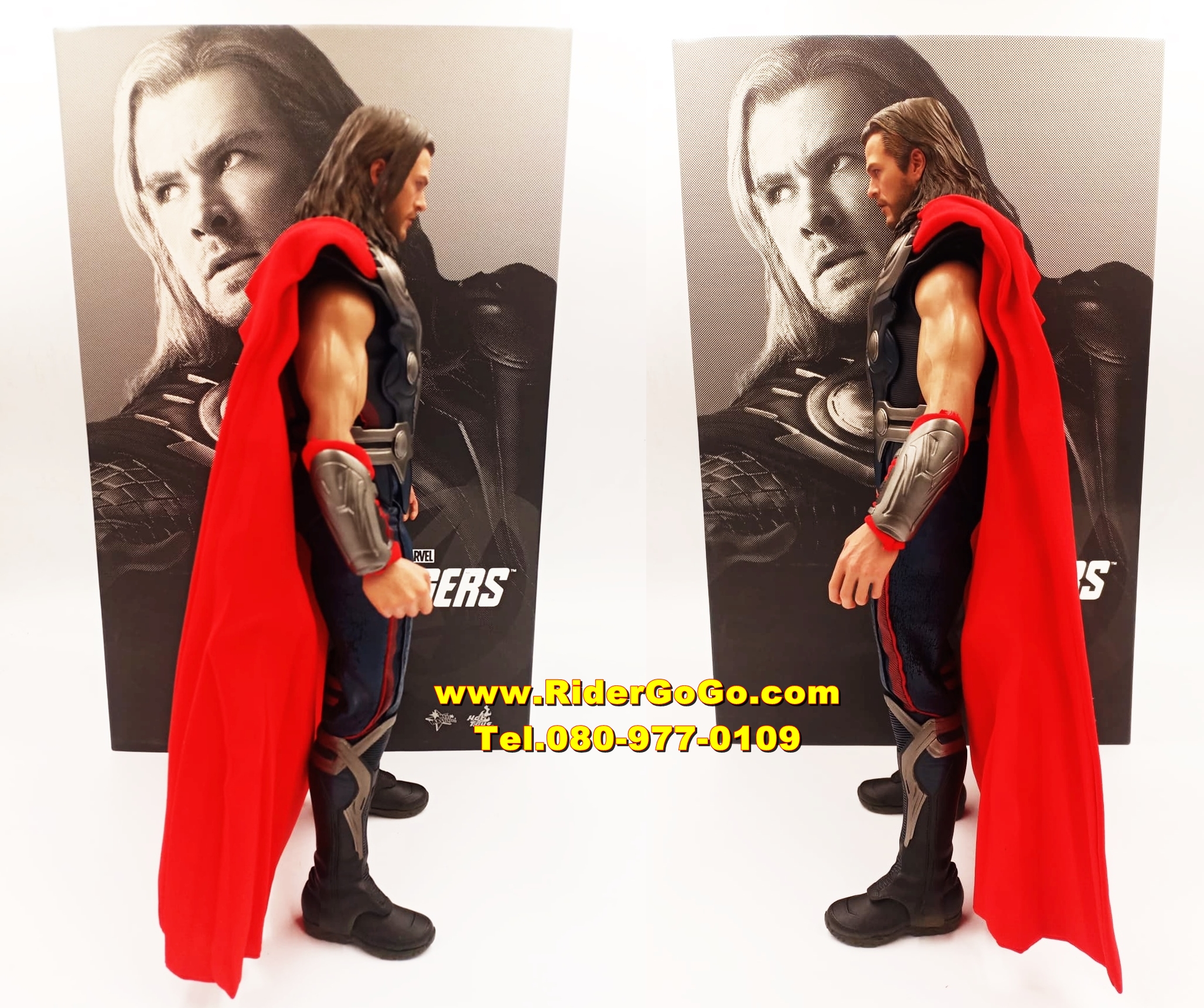 HOT TOYS THOR AVENGERS โมเดลธอร์ บุตรของโอดิน ภาคอเวนเจอร์ส สภาพดีสวยราคาถูกสุด ของแท้ รูปที่ 4