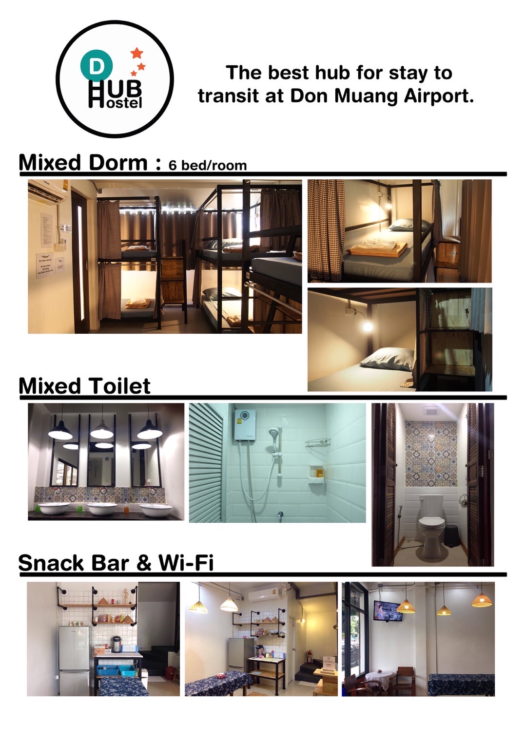 เซ้ง Hostel ใกล้สนามบินดอนเมือง ใกล้รถไฟฟ้าสีแดง ติดตลาด-ของทานเยอะ รูปที่ 1