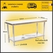 รูปย่อ โต๊ะสแตนเลส 120x60x80cm เกรด304201 Stainless Steel Table  F01001ST259 รูปที่1