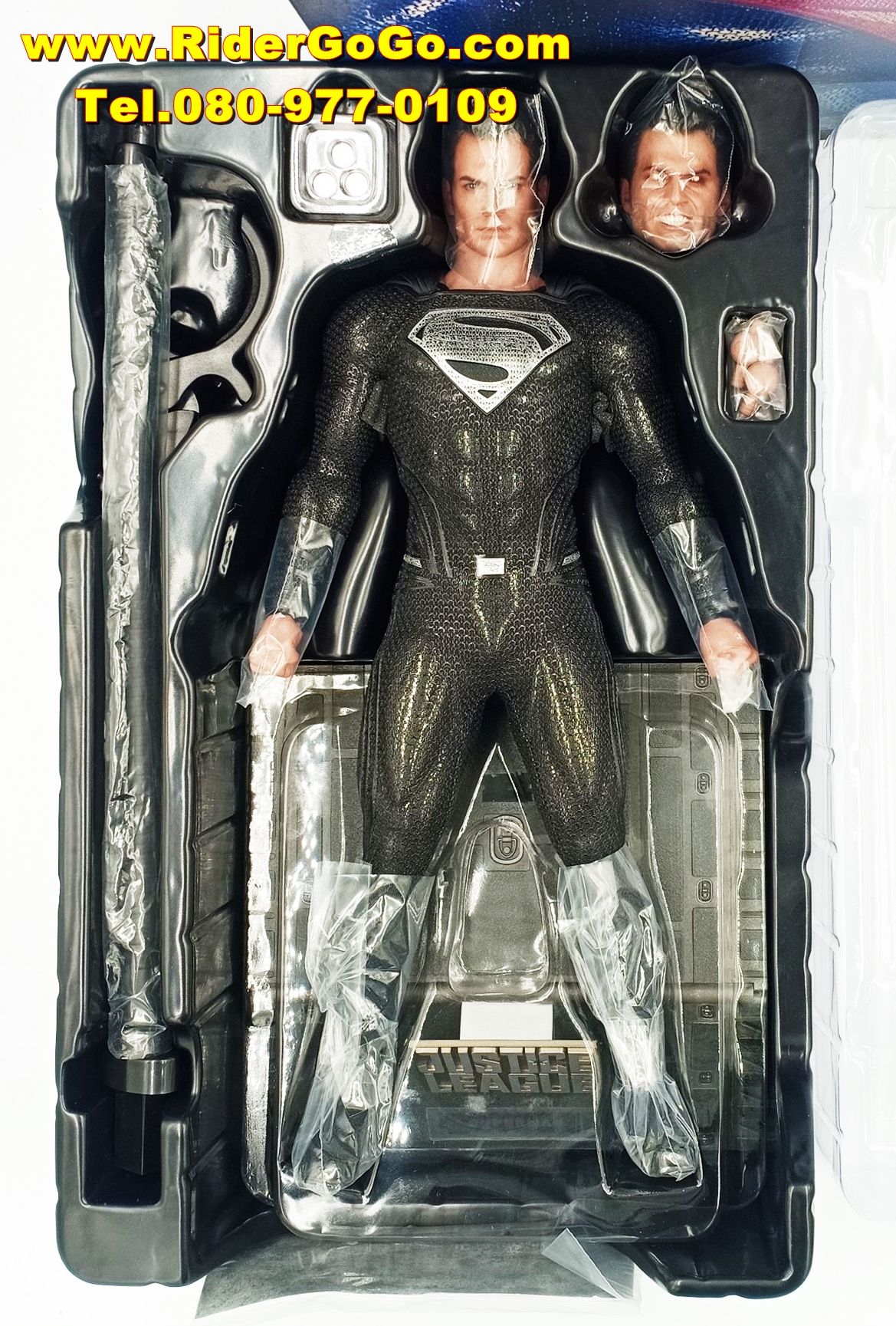 HOT TOYS Superman Justice League Black Suit TMS038 โมเดลซุปเปอร์แมนชุดสีดำ ภาคจัสติคลีก ของใหม่ของแท้ รูปที่ 4