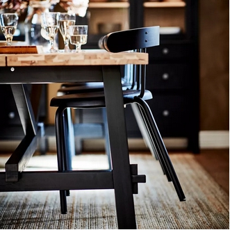 Great value!! Dining chair dining chair YNGVAR Yingwar chair anthracite color dining chair รูปที่ 1